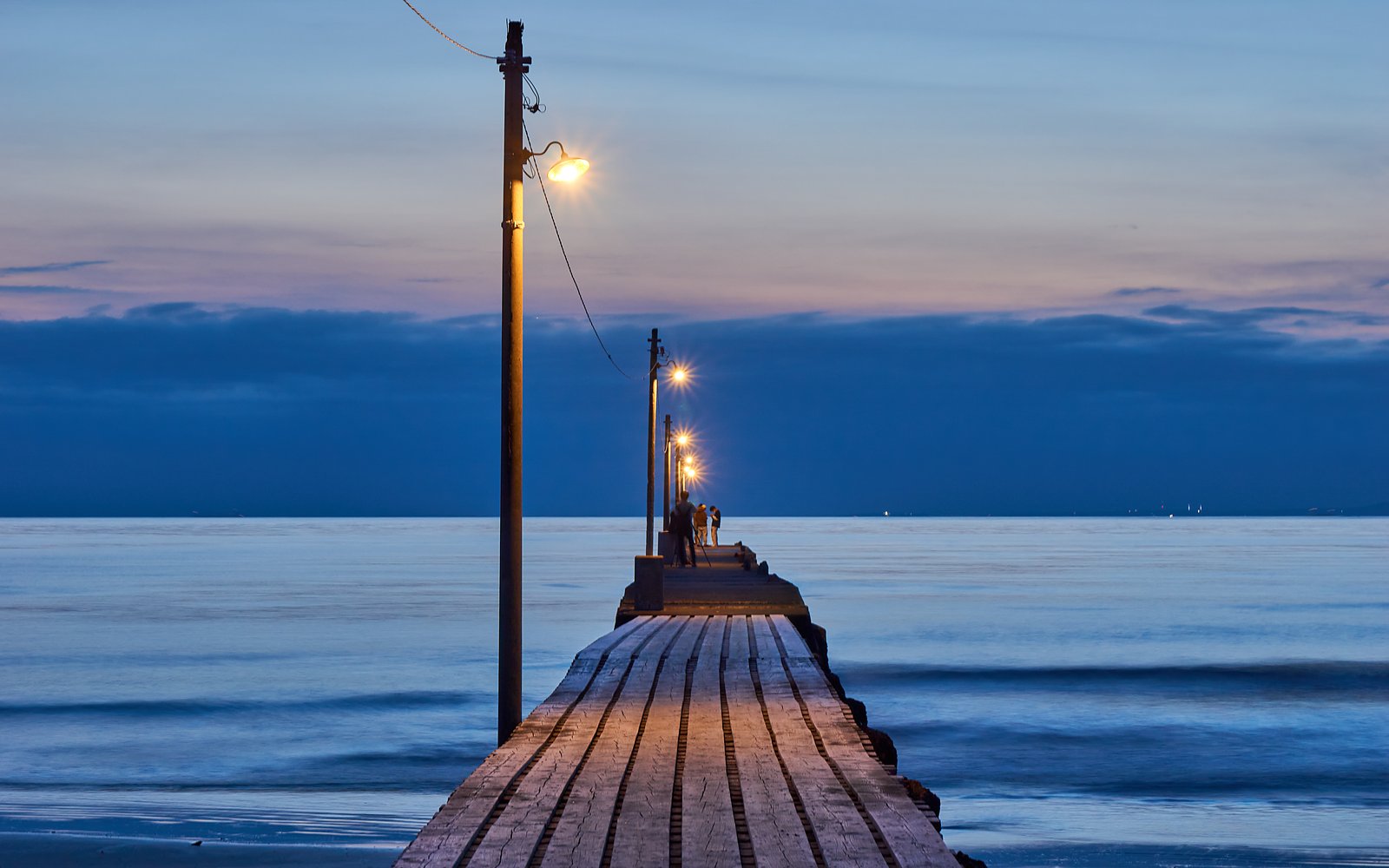 Haraoka pier at dusk on the Minamiboso coast, a short drive from the house